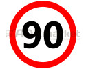 Наклейка "ОГРАНИЧЕНИЕ -90" светоотражающая