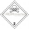 Наклейка Класс 2.3. Токсичные газы. 300*300мм